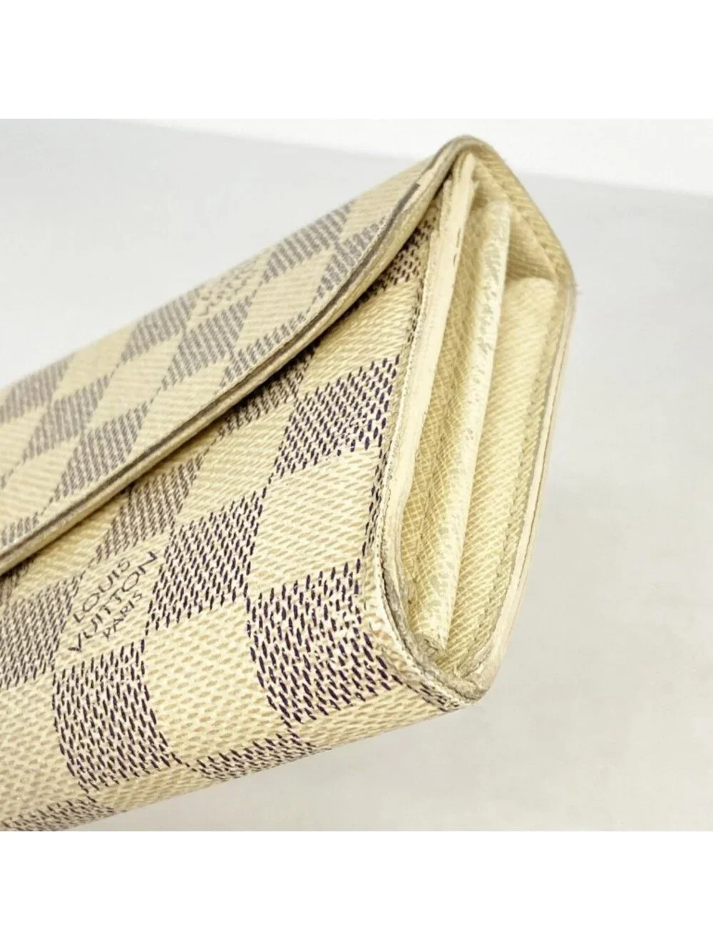 Louis Vuitton Wallet Damier Azur Portefeuille Sarah White